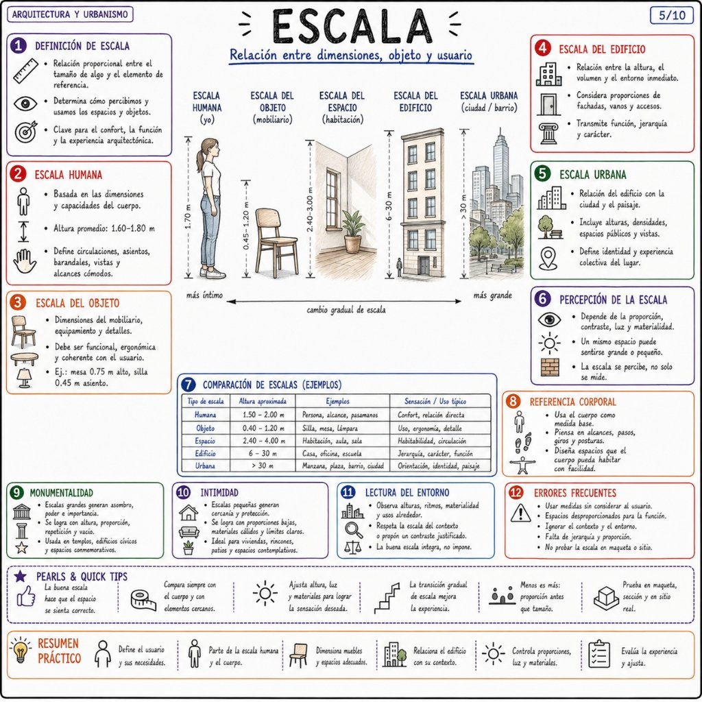 5/10 Escala: Relación entre dimensiones, objeto y usuario