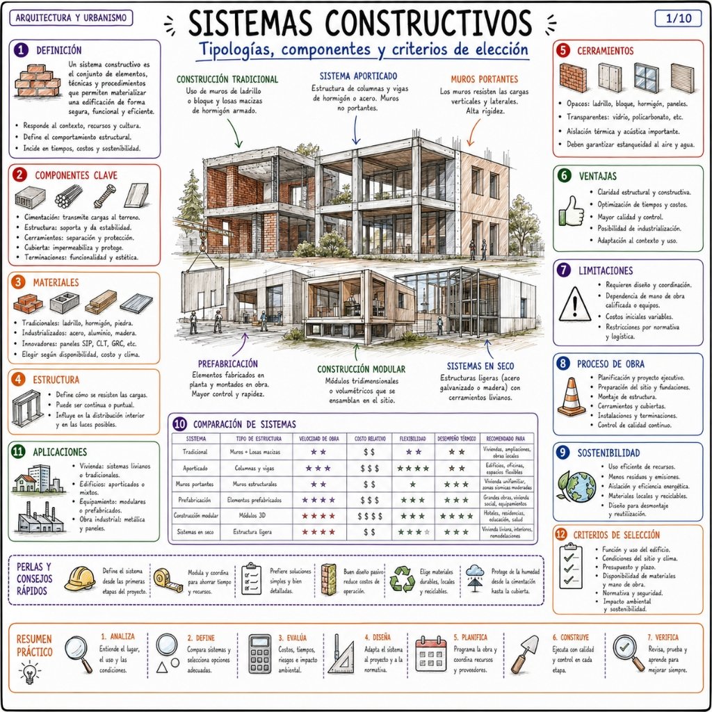 1/10 Sistemas Constructivos: Tipologías, componentes y criterios de elección