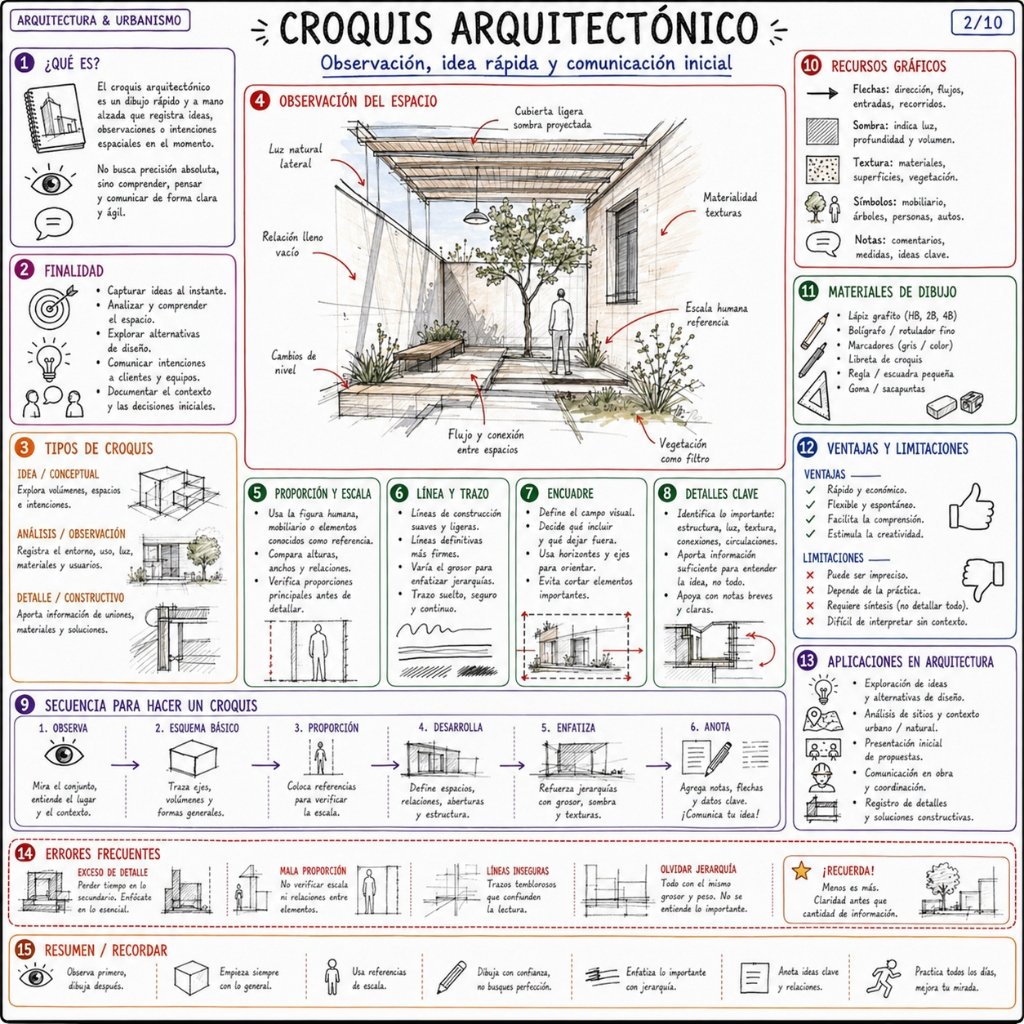 2/10 Croquis Arquitectónico: Observación, idea rápida y comunicación inicial