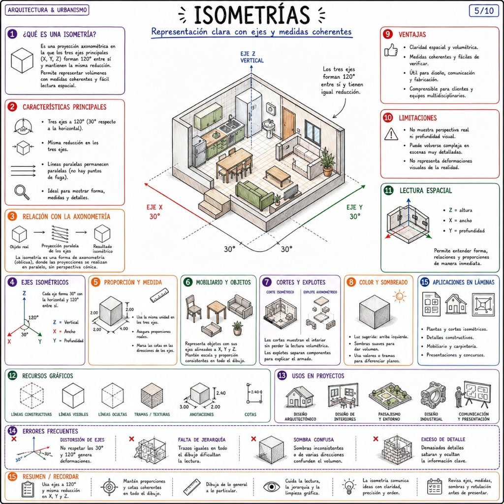 5/10 Isometrías: Representación clara con ejes y medidas coherentes