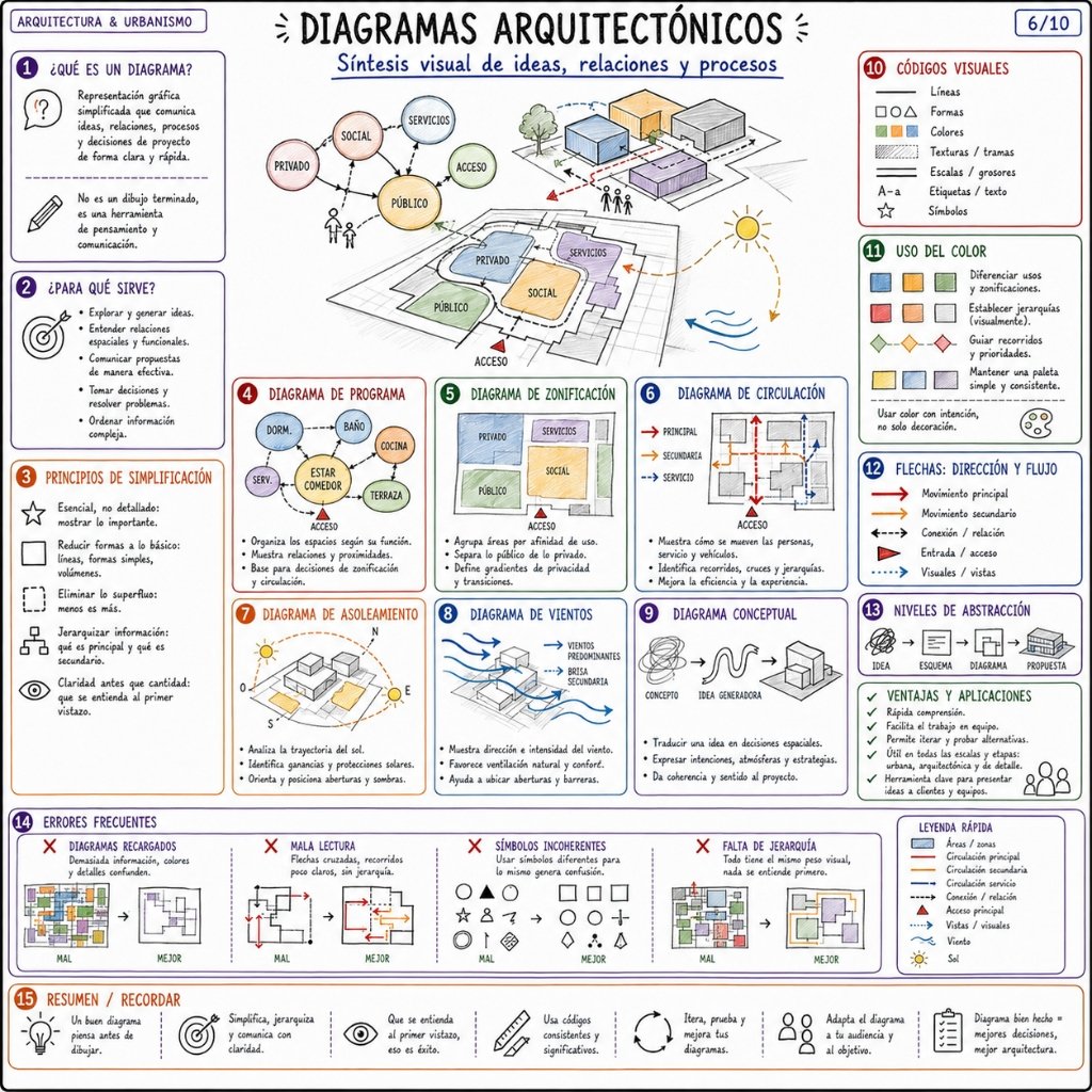 6/10 Diagramas Arquitectónicos: Síntesis visual de ideas, relaciones y procesos